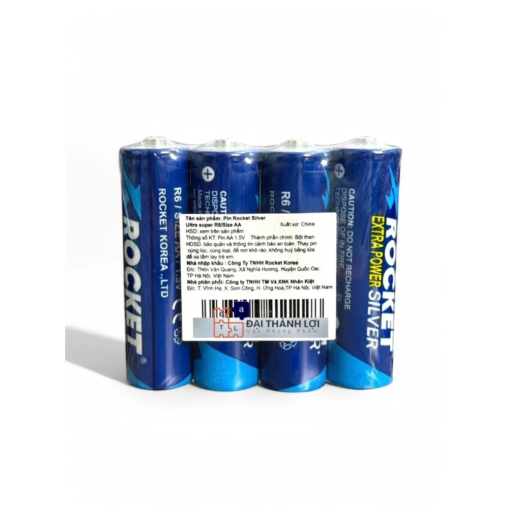 Pin AA( 2A) 1,5V Rocket Siêu Bền , Siêu Cứng , Không Chảy Nước - Hàng Chính Hãng