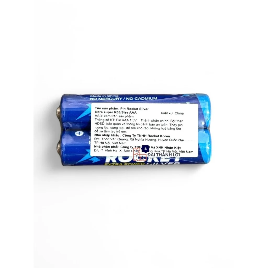 Pin AAA 1,5V Rocket Siêu Bền , Siêu Cứng , Không Chảy Nước - Hàng Chính Hãng