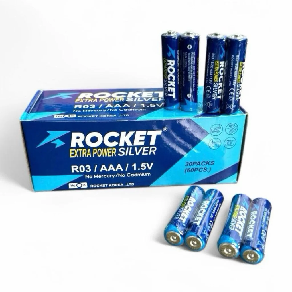 Pin AAA 1,5V Rocket Siêu Bền , Siêu Cứng , Không Chảy Nước - Hàng Chính Hãng