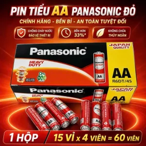 Pin Than Panasonic AA R6DT/4S-V (Đỏ) – Hàng Chính Hãng