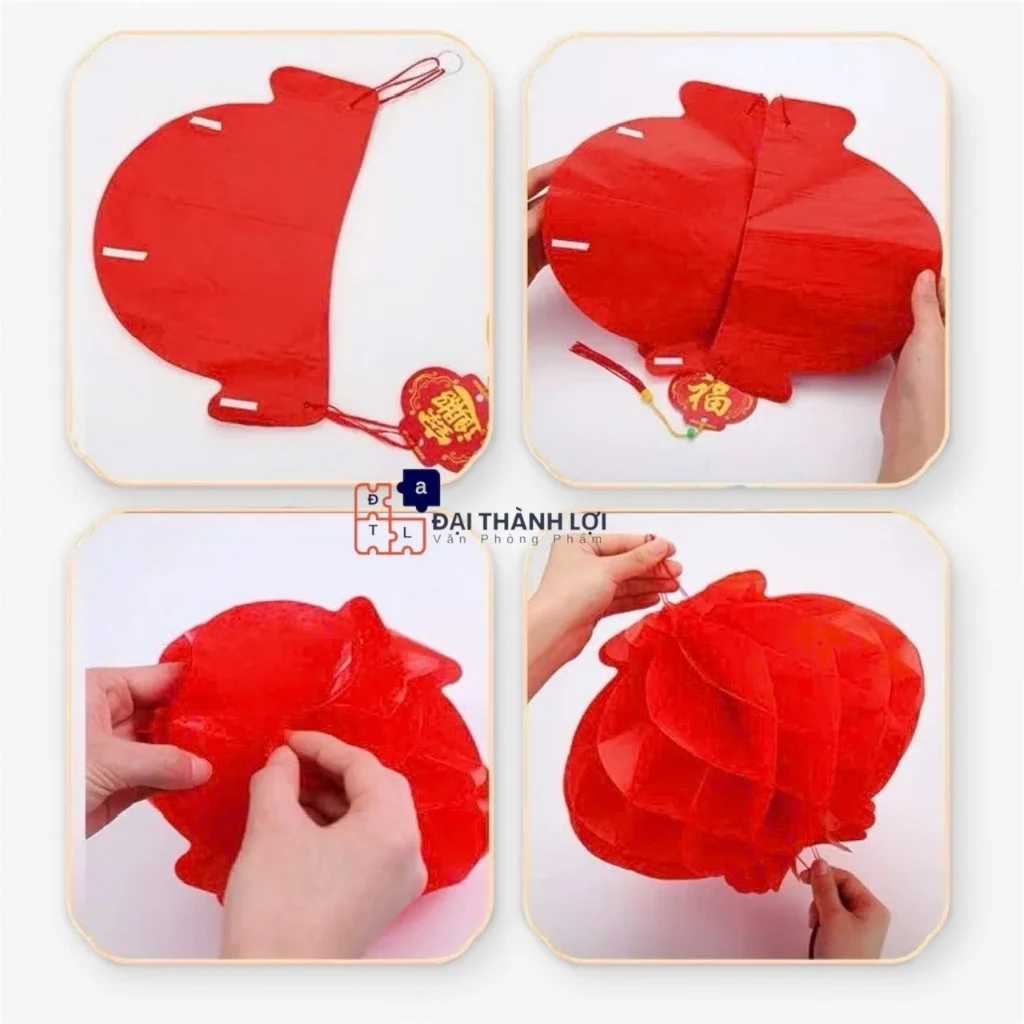 Đèn Lồng Đỏ Chất Liệu Nilon Đỏ Trang Trí Lễ Hội ,Tết-Đèn lồng chống nước làm bằng nilon