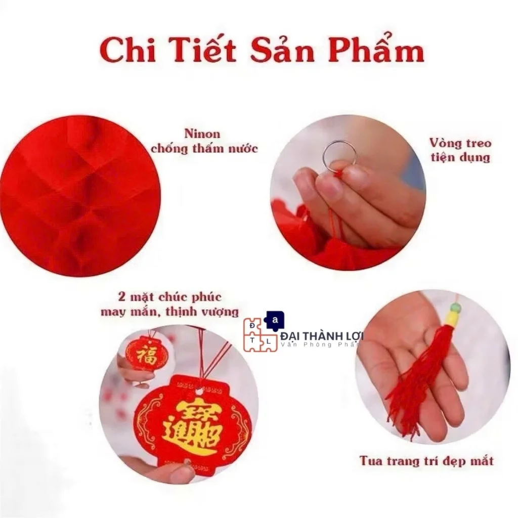Đèn Lồng Đỏ Chất Liệu Nilon Đỏ Trang Trí Lễ Hội ,Tết-Đèn lồng chống nước làm bằng nilon
