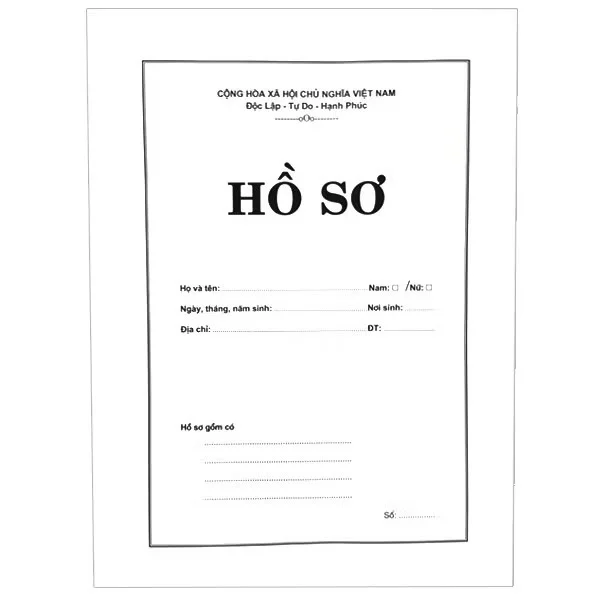 Bìa hồ sơ xin việc khổ F4 (Định lượng 100gsm)