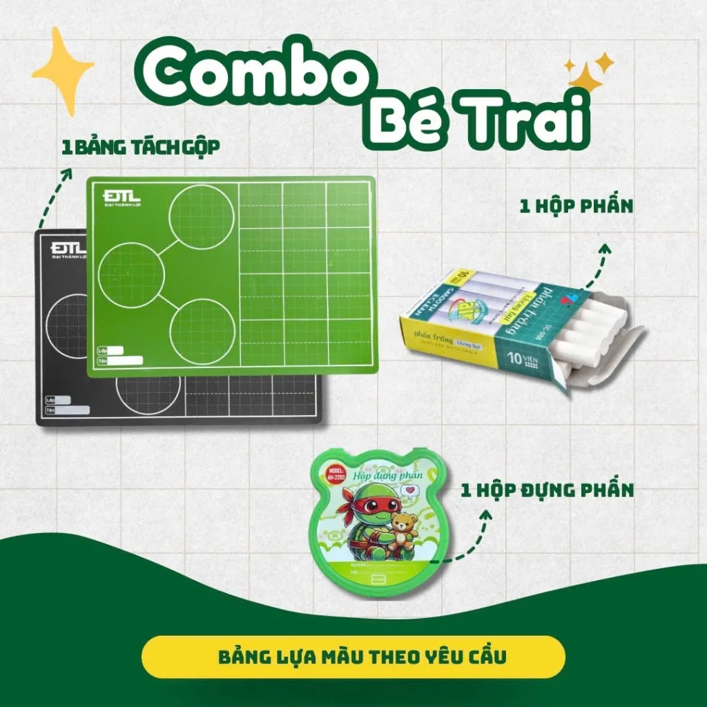 MÓN 1 Bảng + 1 Hộp Đựng Phấn+1 Hộp Phấn