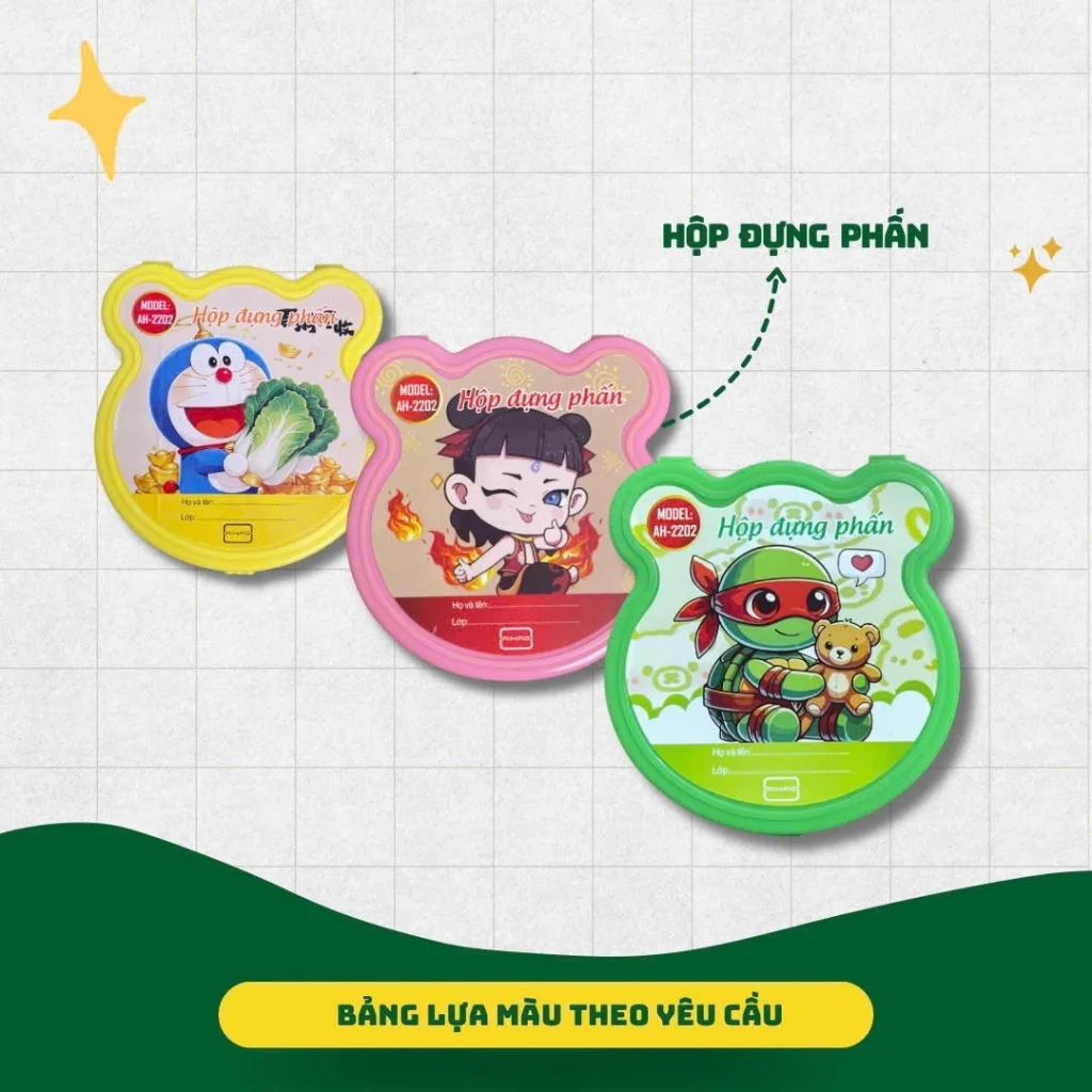 MÓN 1 Bảng + 1 Hộp Đựng Phấn+1 Hộp Phấn