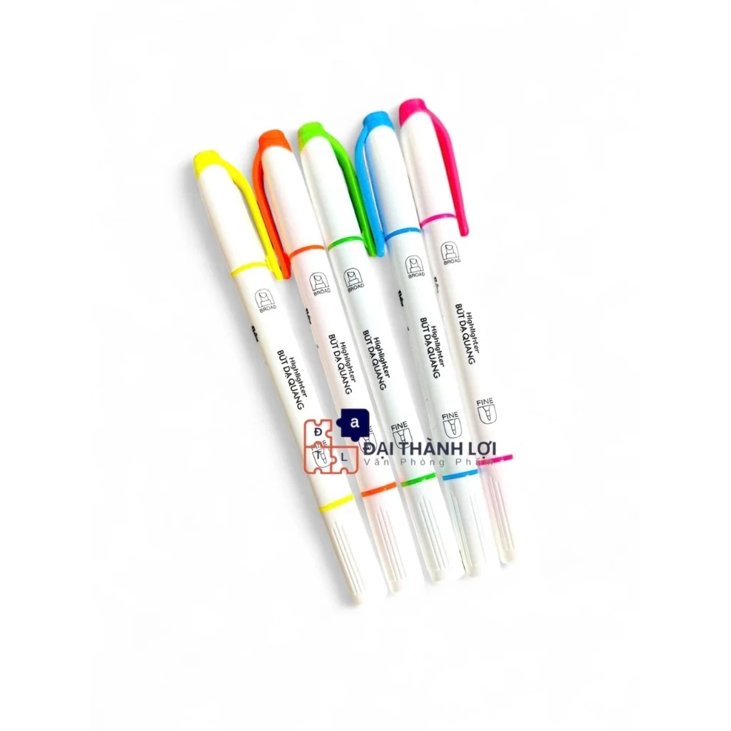 Bút dạ quang 2 đầu màu Pastel FLEX HL-001 - Bút màu highlight không lem chữ