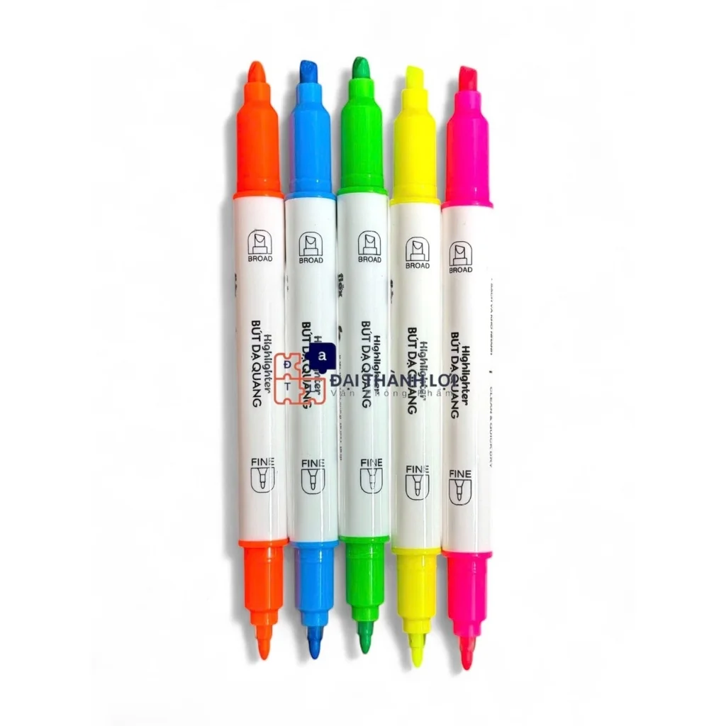 Bút dạ quang 2 đầu màu Pastel FLEX HL-001 - Bút màu highlight không lem chữ