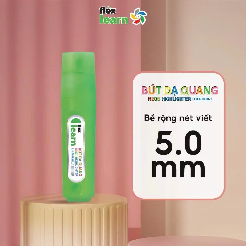 Bút dạ quang FLEX-HL002 ngòi bút 5mm màu mực tươi sáng