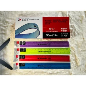 Thước Dẻo Màu 30CM Aihao không bị phai số, xuống màu, chất lượng tốt (Giao mẫu ngẫu nhiên)