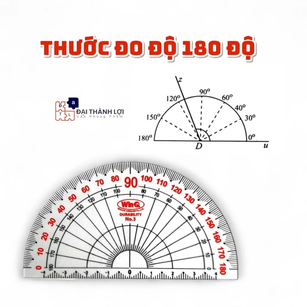 Thước Đo Độ Đo Góc LOẠI NHỎ Nhựa Dẻo Win Q / WinQ Qui Lực No.03 / No03 / No3