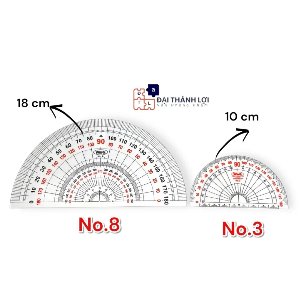 Thước Đo Độ Đo Góc LOẠI NHỎ Nhựa Dẻo Win Q / WinQ Qui Lực No.03 / No03 / No3