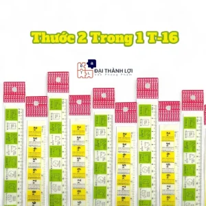 Thước Kẻ Nhựa cứng 15cm WinQ T-16, in bảng cửu chương và công thức toán