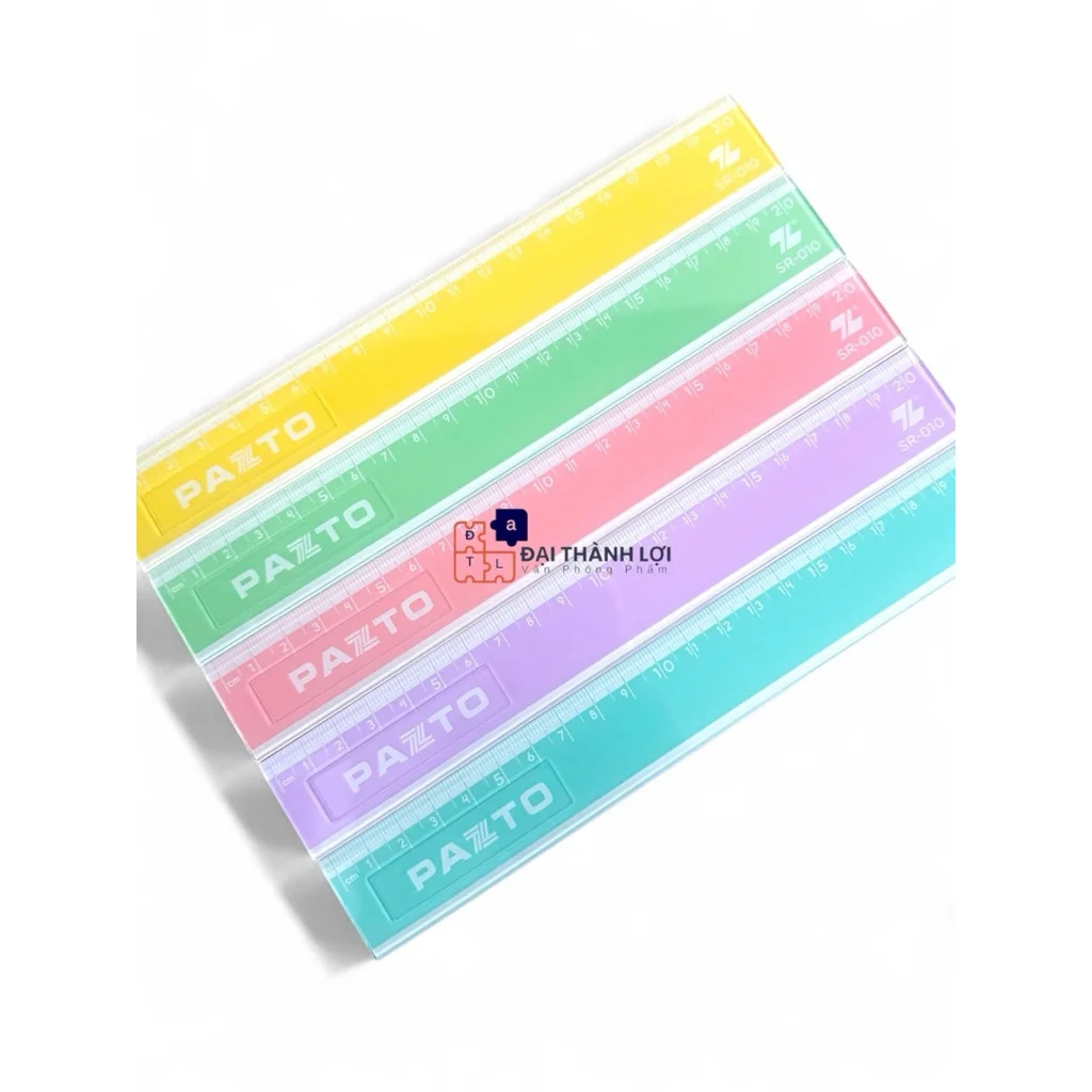Thước nhựa thẳng màu Pastel dài 20 cm Thiên Long Pazto SR-010 - Màu ngẫu nhiên
