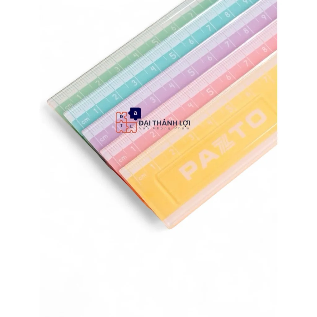 Thước nhựa thẳng màu Pastel dài 20 cm Thiên Long Pazto SR-010 - Màu ngẫu nhiên