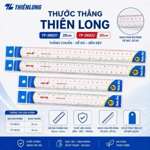 THƯỚC THẲNG THIÊN LONG 20-30CM TP-SR021 / TP-SR022