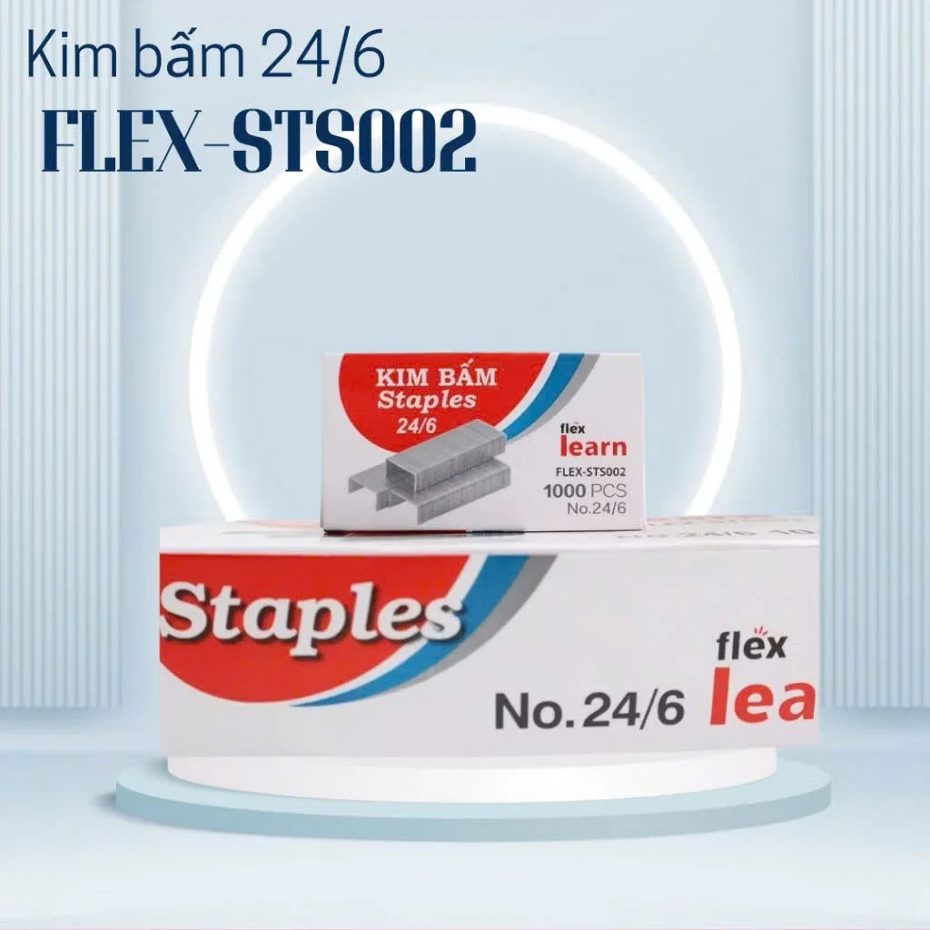 Lõi Kim bấm số 3 Flex Learn FLEX-STS002 - No.24/6 - Chắc chắn, bền bỉ, không bung rời, tiện lợi, độ cứng cao