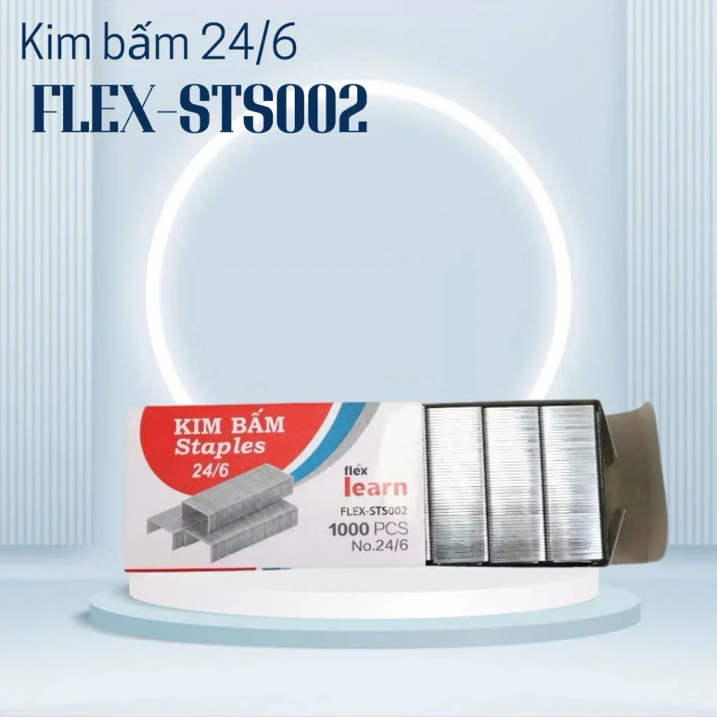 Lõi Kim bấm số 3 Flex Learn FLEX-STS002 - No.24/6 - Chắc chắn, bền bỉ, không bung rời, tiện lợi, độ cứng cao