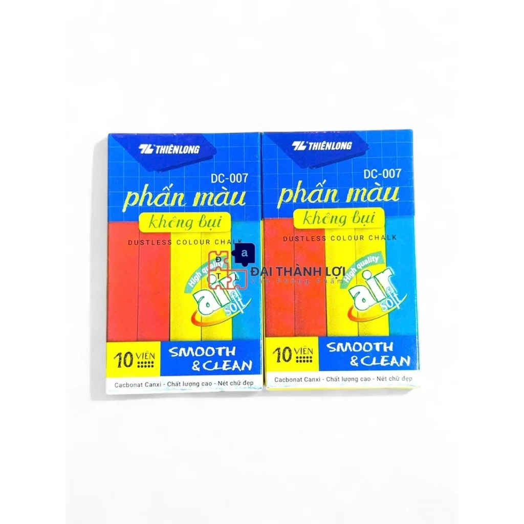 Phấn viết bảng không bụi Thiên Long - phấn màu DC-007