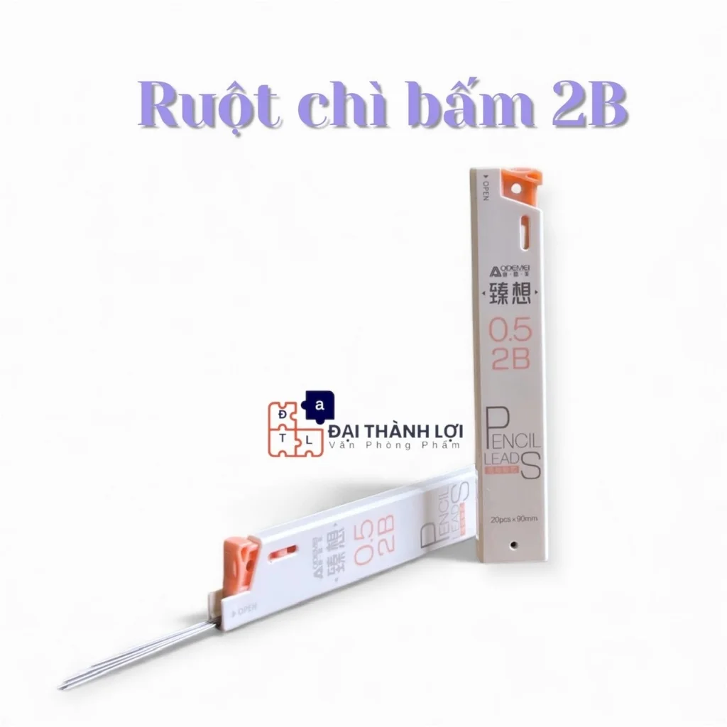 Tuýp Ruột Chì Kim Aodemei 7505,Ngòi 0.5mm/0.7mm 2B Thay Bút Chì Bấm/Nét Viết Trơn Mượt, Chất Lượng Tốt