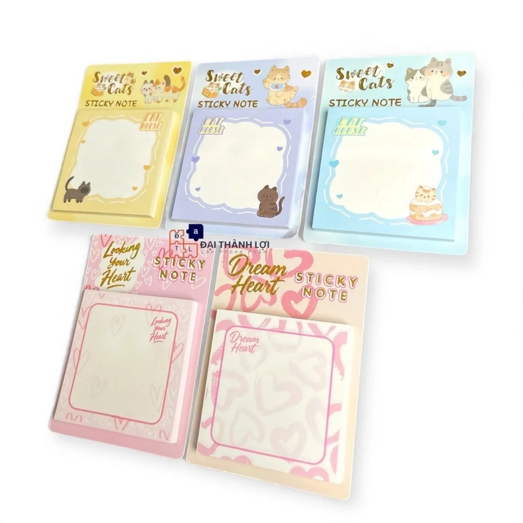 Giấy Note Giấy Ghi Chú Hoạt Hình Dễ Thương,Trang Trí Sổ Tay, Planner
