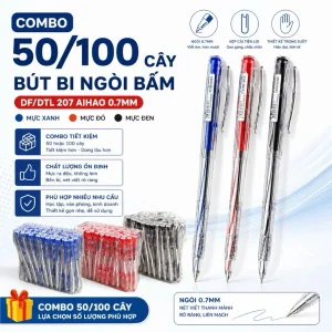 Bút bi DF-207 ngòi 0.7mm( Mực Xanh/Đỏ/Đen/Mix Màu)