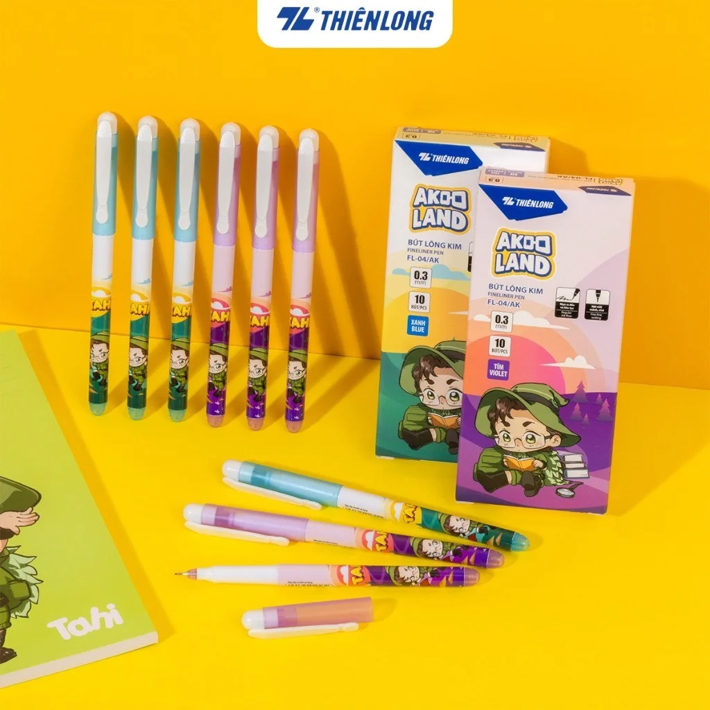 Bút lông kim Thiên Long FL-04/AK - Nét viết 0.3mm mảnh nhỏ - Akooland Fiha