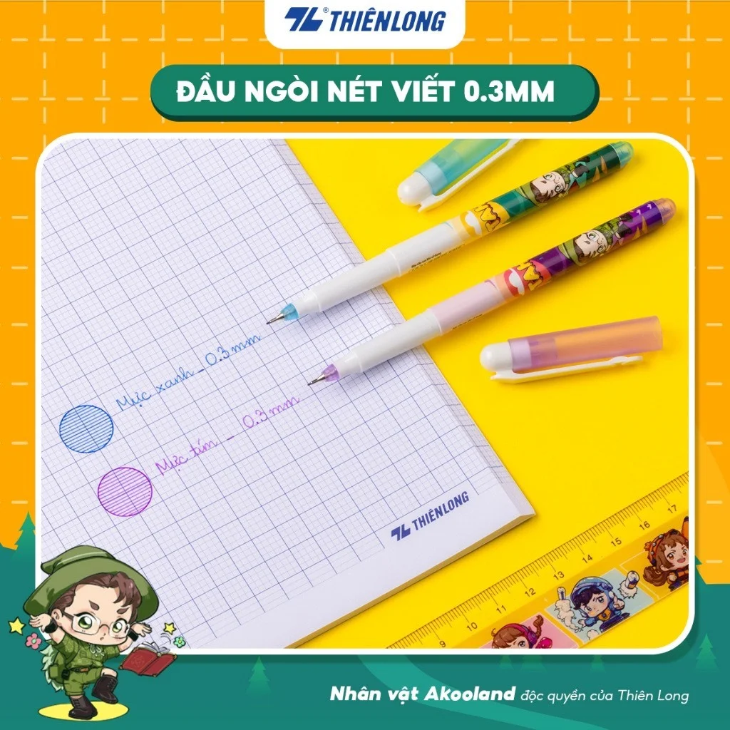 Bút lông kim Thiên Long FL-04/AK - Nét viết 0.3mm mảnh nhỏ - Akooland Fiha