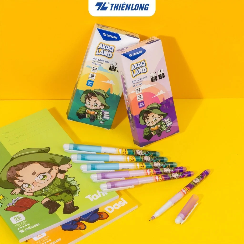Bút lông kim Thiên Long FL-04/AK - Nét viết 0.3mm mảnh nhỏ - Akooland Fiha