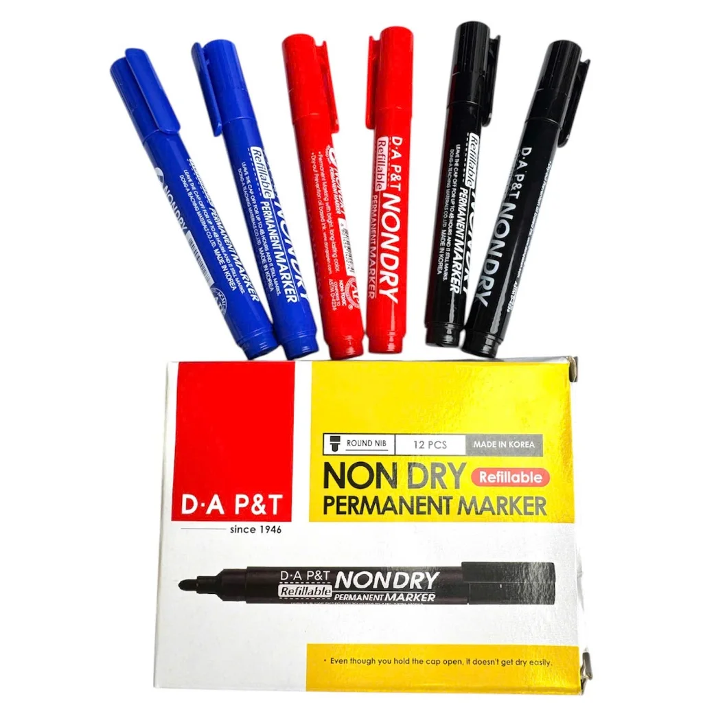 Bút Viết Lông Dầu KHÔNG XOÁ ĐƯỢC D-A P&T Nondry / Non dry (Hàn Quốc)