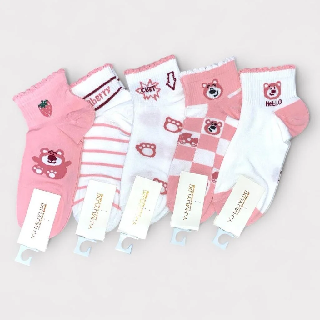 Vớ Nữ Cổ Ngắn Đa Dạng Mẫu Chất Liệu Cotton Mềm Mại, Thông Thoáng