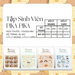 Tập Sinh Viên Hải Tiến 200 Trang Kích Thước 175x250 mm Độ Dày 70 Gsm (Hơi Mỏng)