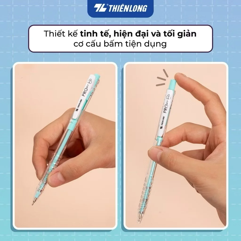 Bút Bi Pro 027 0.5 mm - Thiên Long TL-105 - Mực Xanh/Đỏ/Đen