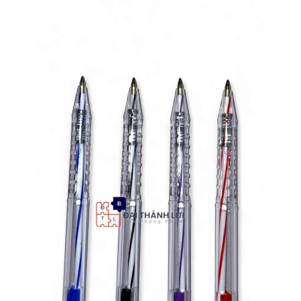Bút bi Thiên Long TL-027 ngòi 0,5mm - Bút bi viết 4 màu mực xanh/đỏ/đen/tím