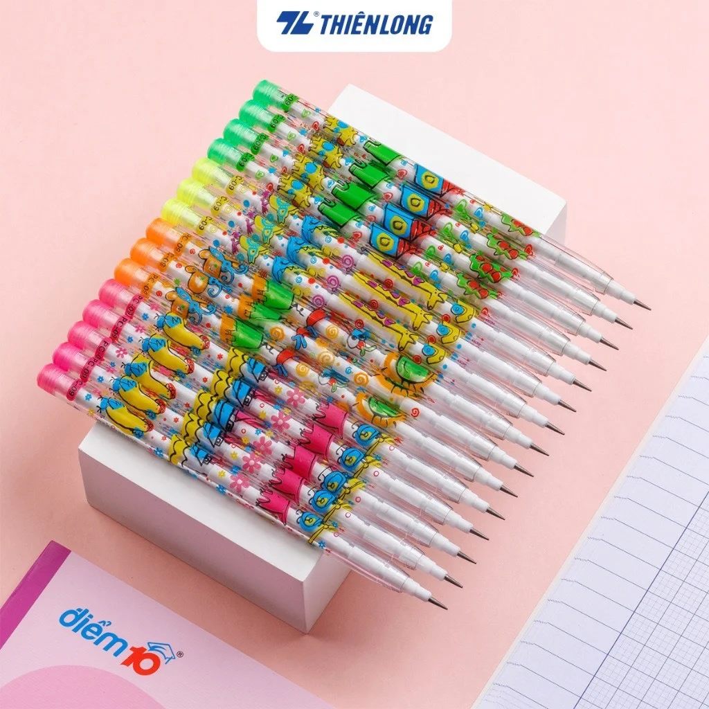 Bút chì khúc Thiên Long PC-09, độ cứng ruột chì HB - Bút chì kim thay ngòi, bút chì đốt( Chì khúc)