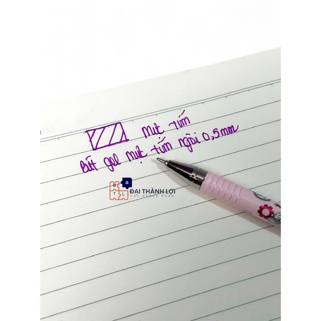 Bút gel Mực Tím Smooth Flowing Gel Ink Thiên Long Điểm 10 TP-GEL038/GEL039 MỰC TÍM