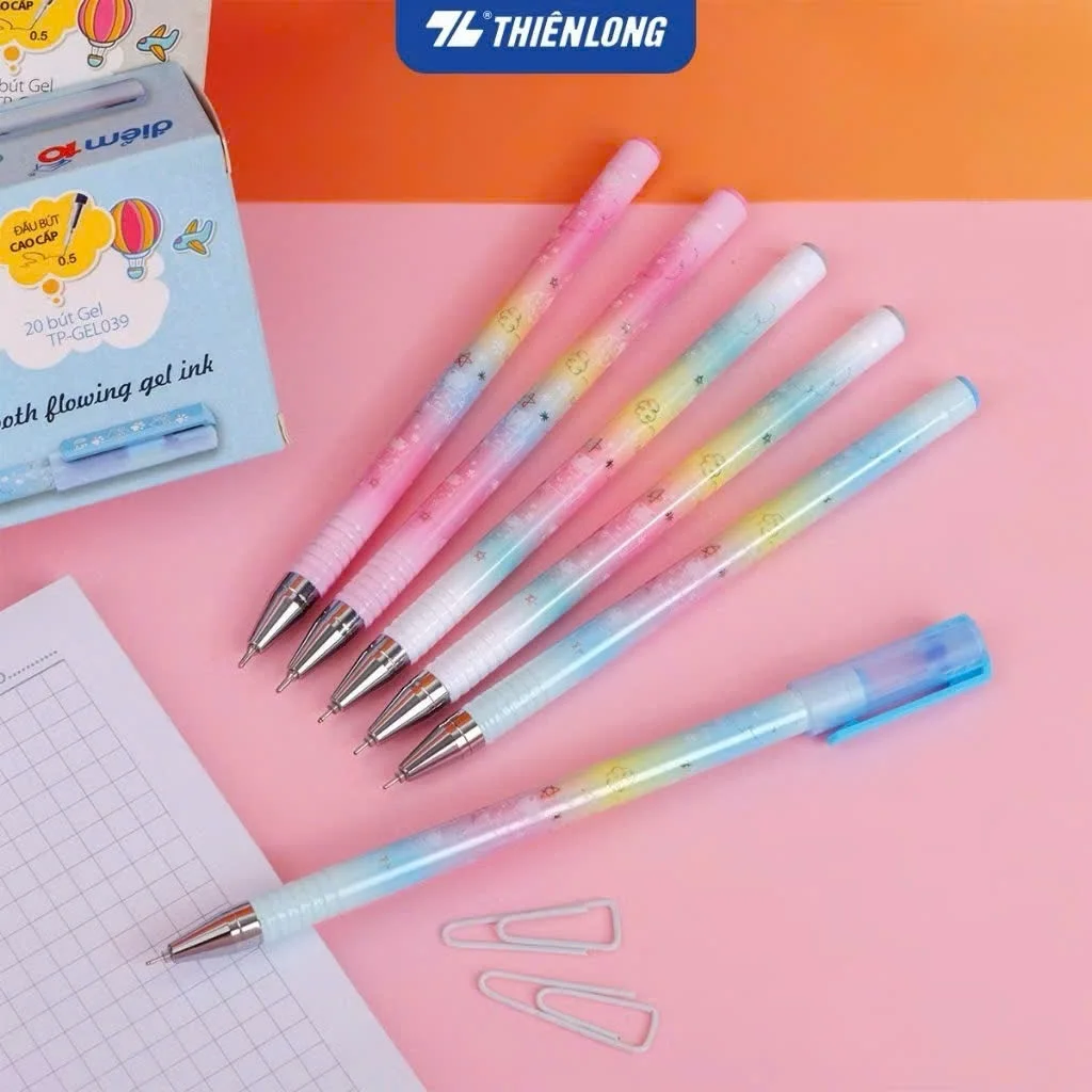 Bút gel Mực Tím Smooth Flowing Gel Ink Thiên Long Điểm 10 TP-GEL038/GEL039 MỰC TÍM
