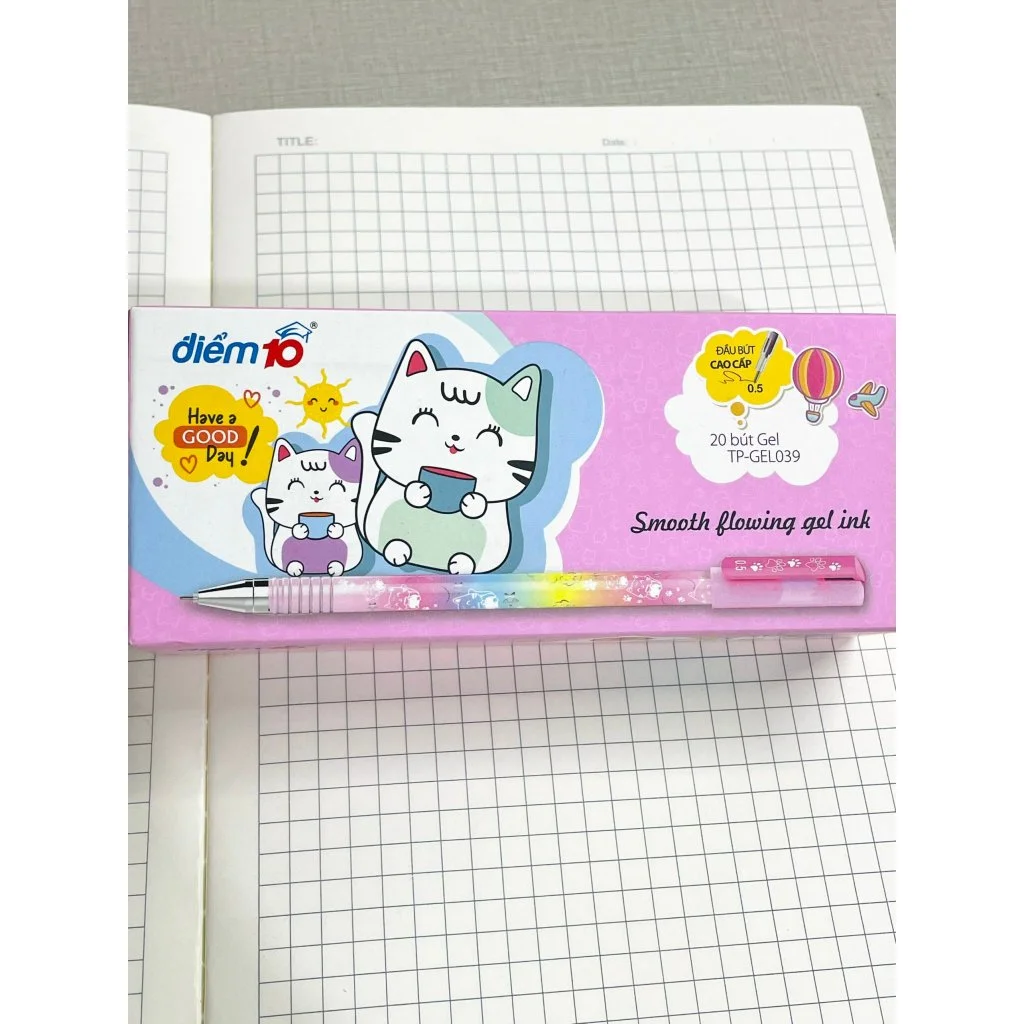 Bút gel Smooth Flowing Gel Ink Thiên Long Điểm 10 TP-GEL039