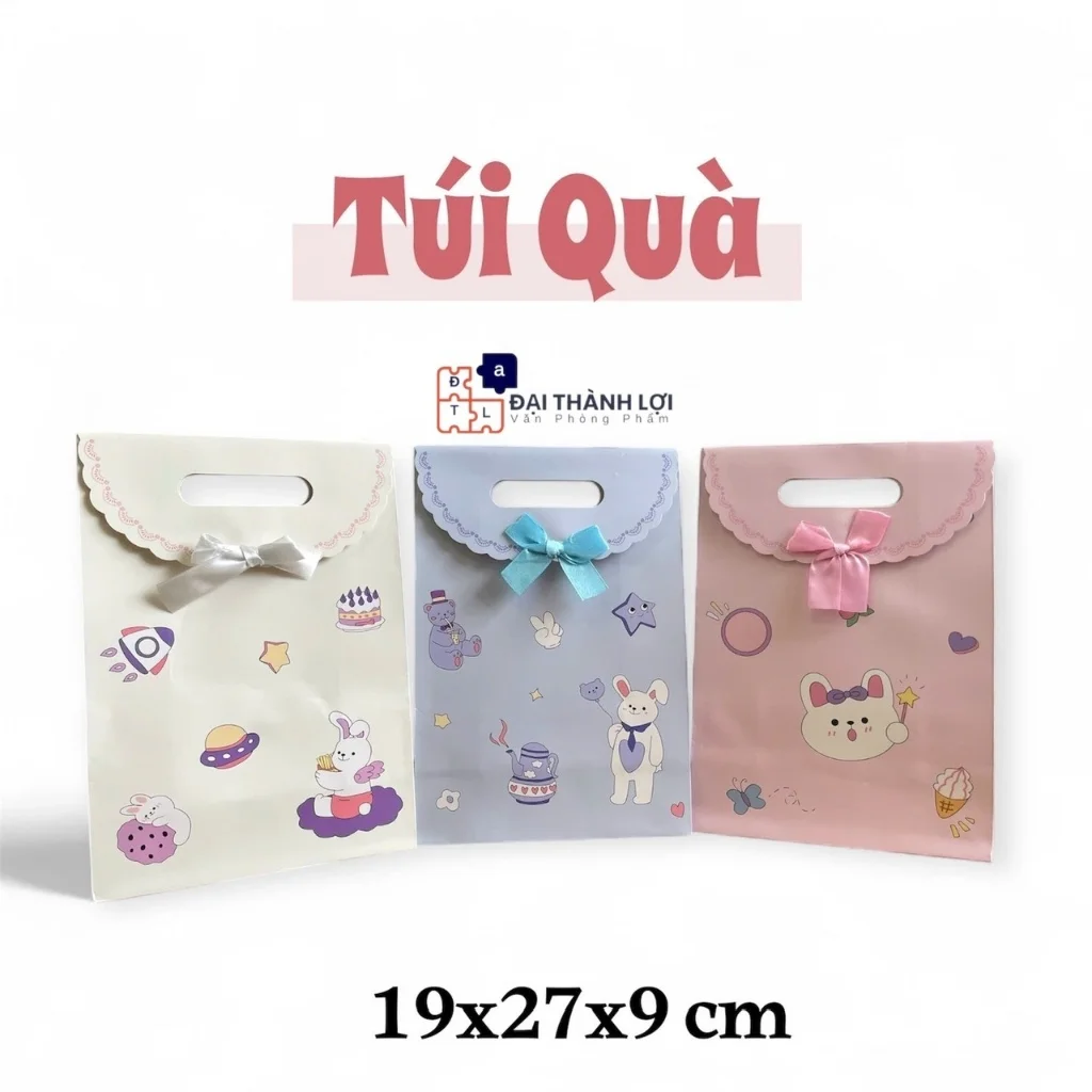 Túi Nơ Giấy Đựng Quà Tặng, Mỹ Phẩm Có Nắp Nhiều Mẫu Mã Kích Cỡ