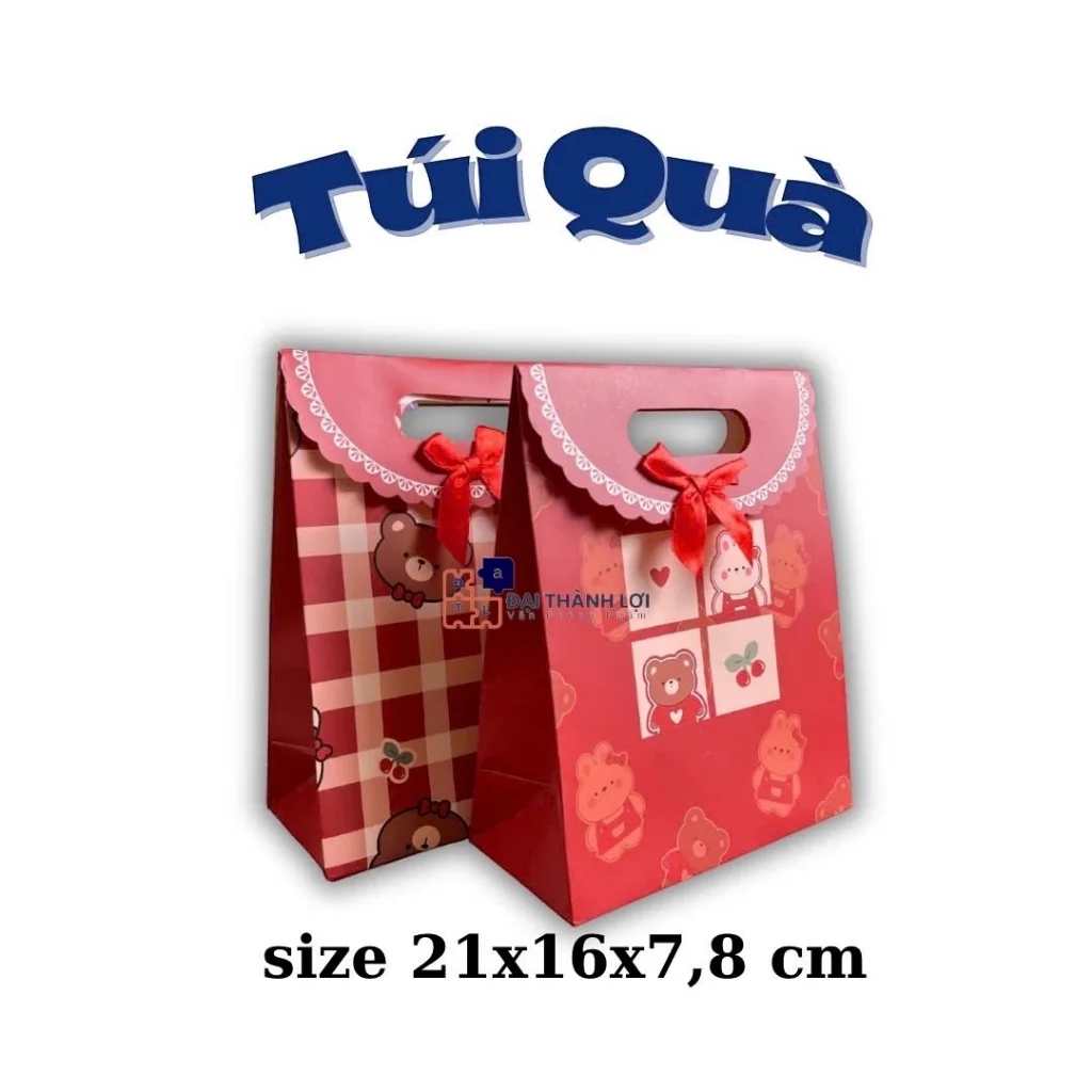 Túi Nơ Giấy Đựng Quà Tặng, Mỹ Phẩm Có Nắp Nhiều Mẫu Mã Kích Cỡ
