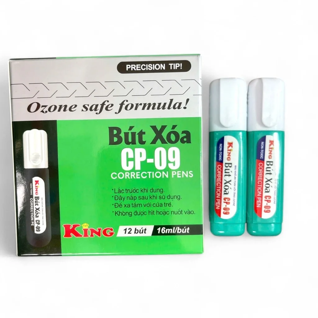 Bút Xóa Nước / Viết Xoá Nước KING CP-09/ CP 09 Thể Tích 16ml, Mực Xoá Nhanh Khô
