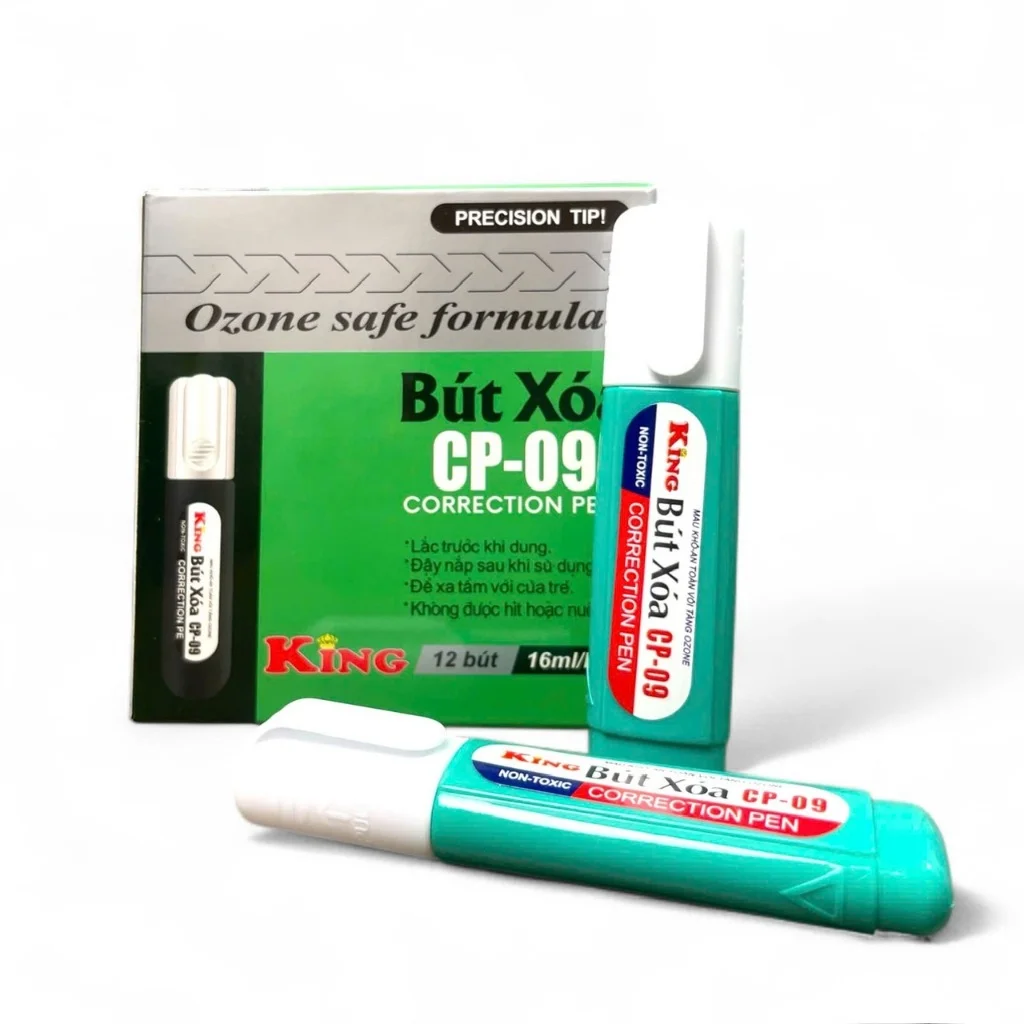 Bút Xóa Nước / Viết Xoá Nước KING CP-09/ CP 09 Thể Tích 16ml, Mực Xoá Nhanh Khô