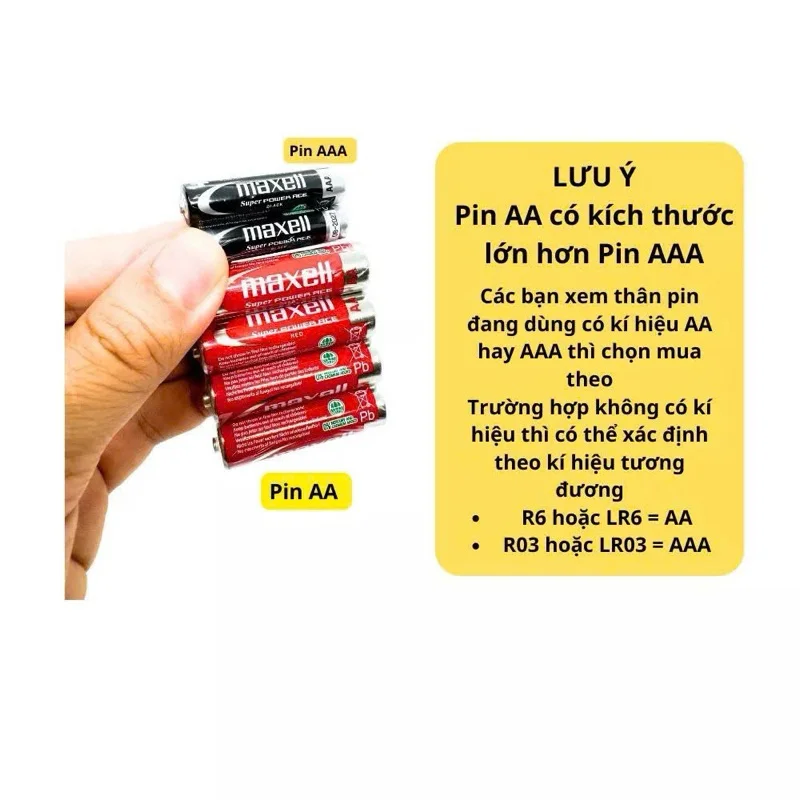 Pin Maxell AAA ( PIN NHÍ) Maxell R03P Super Power Siêu Bền - Hàng Chính Hãng Bao Đổi Trả