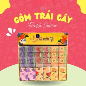 Gôm Tẩy Bút 629 Thỏi Hình Trái Cây Dễ Thương, có mùi thơm, loại dày, tẩy siêu sạch