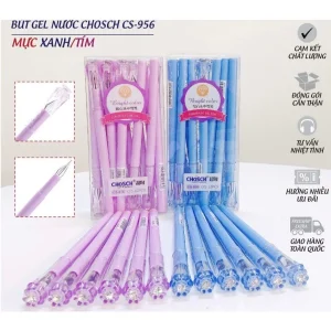 Bút gel Kim Cương Chosch CS-956 loại tốt (mực xanh/tím) viết nét siêu đẹp