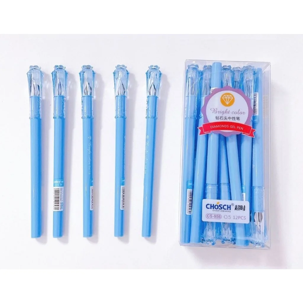 Bút gel Kim Cương Chosch CS-956 loại tốt (mực xanh/tím) viết nét siêu đẹp
