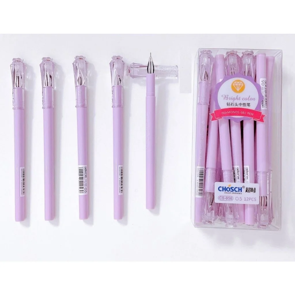 Bút gel Kim Cương Chosch CS-956 loại tốt (mực xanh/tím) viết nét siêu đẹp
