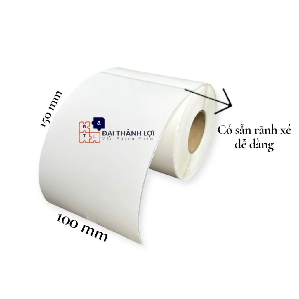 Cuộn 350 tờ giấy A6 in đơn hàng TMĐT tem vận chuyển khổ 100x150mm dành cho máy in nhiệt RP421 XP470B XP420 DT108B SP46