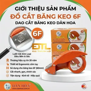Dao Cắt Băng Keo Dân Hoa Cầm Tay Size 6cm