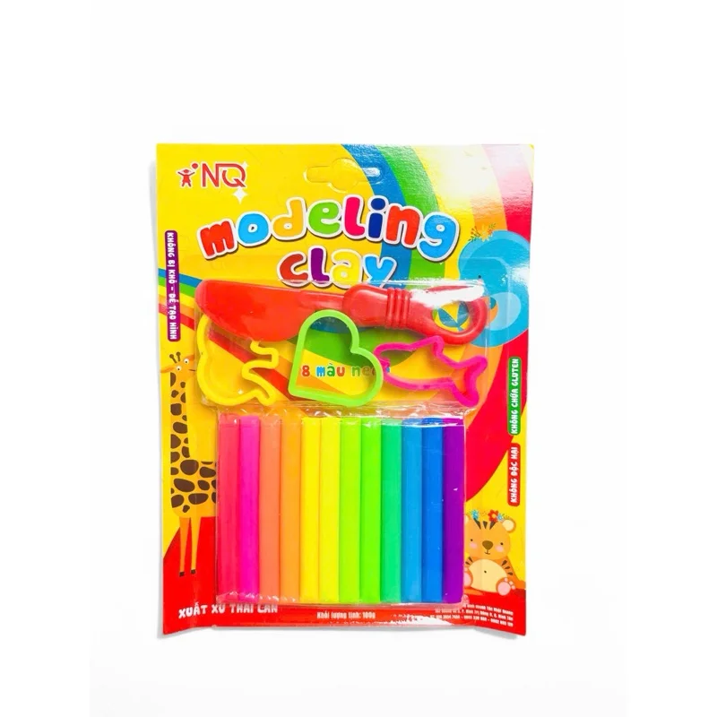 Đất nặn an toàn cho bé hàng thái lan mùi dễ chịu đất sét màu neon tươi sáng không độc không dính tay