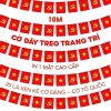 Dây Cờ Đỏ Sao Vàng cờ tổ quốc,cờ đảng,cờ dây Chúc Mừng Năm Mới cờ đuôi nheo tam giác,cờ vẫy cầm tay Vải Lụa